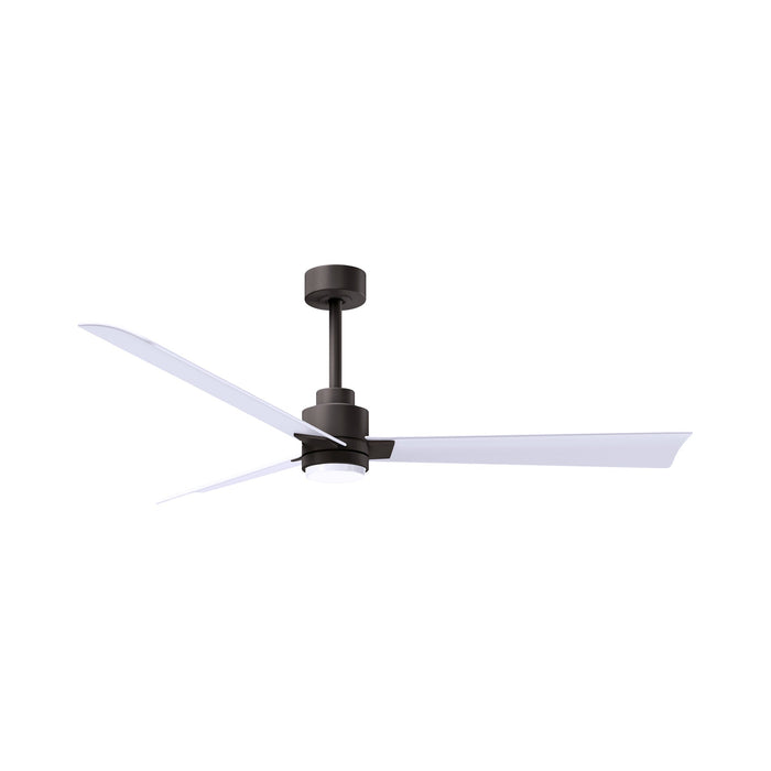 Alessandra Indoor / Outdoor LED Ceiling Fan in Textured Bronze/Matte White (56-Inch).