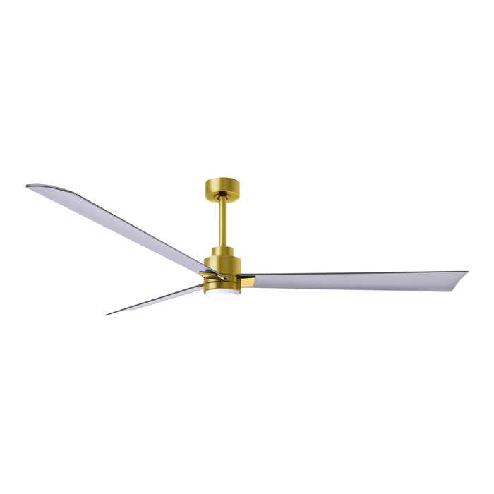 Alessandra Indoor / Outdoor LED Ceiling Fan in Brushed Brass/Brushed Nickel (72-Inch).