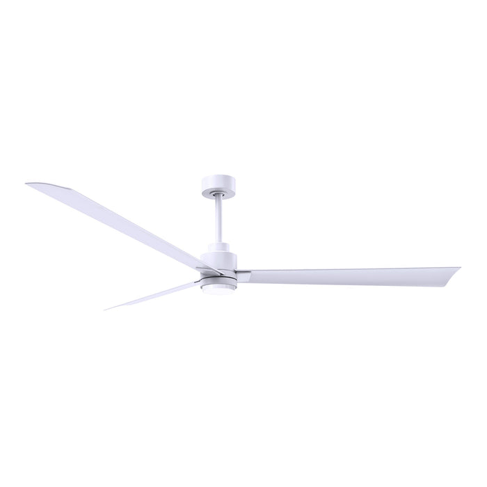 Alessandra Indoor / Outdoor LED Ceiling Fan in Matte White/Matte White (72-Inch).