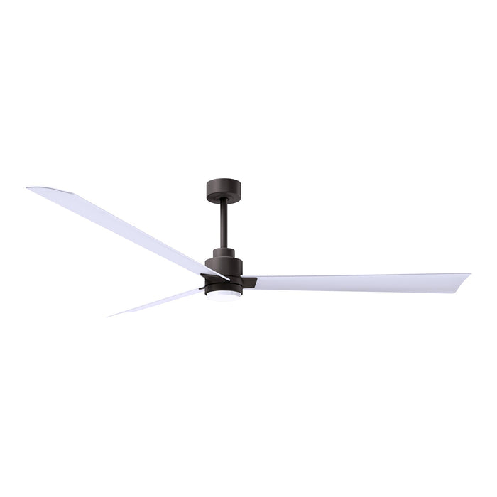 Alessandra Indoor / Outdoor LED Ceiling Fan in Textured Bronze/Matte White (72-Inch).