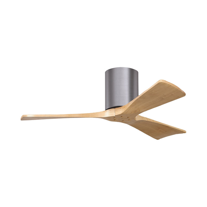 Irene IR3H Indoor / Outdoor Ceiling Fan in Brushed Pewter/Light Maple (42-Inch).