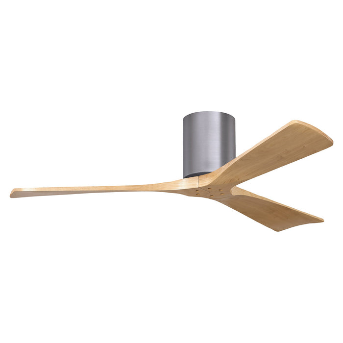Irene IR3H Indoor / Outdoor Ceiling Fan in Brushed Pewter/Light Maple (52-Inch).