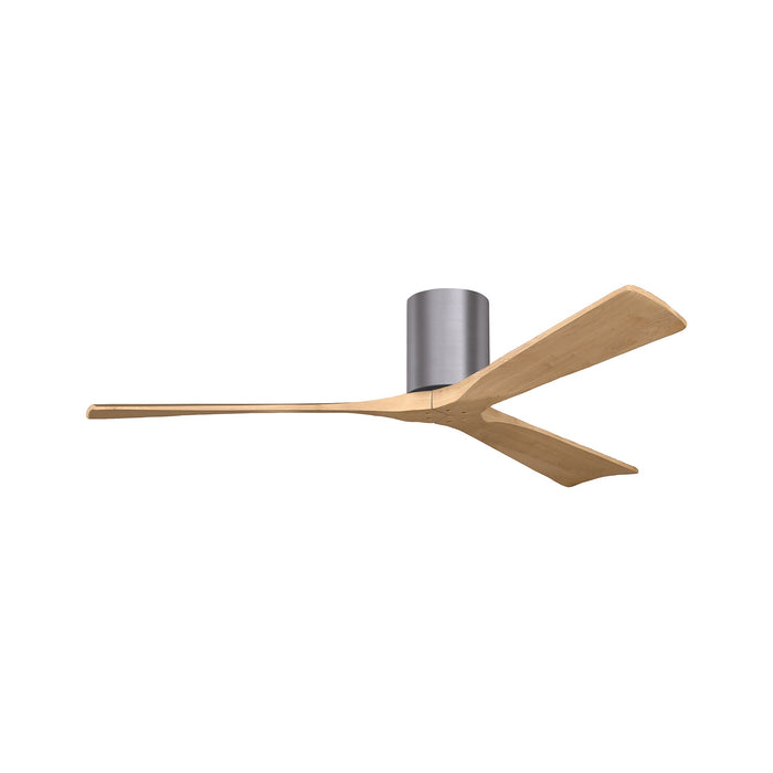 Irene IR3H Indoor / Outdoor Ceiling Fan in Brushed Pewter/Light Maple (60-Inch).