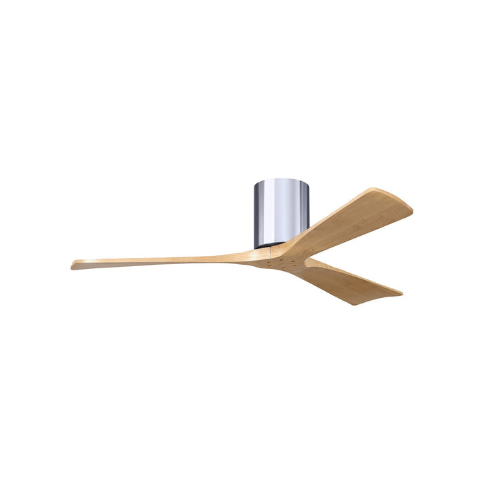 Irene IR3H Indoor / Outdoor Ceiling Fan in Polished Chrome/Light Maple (52-Inch).