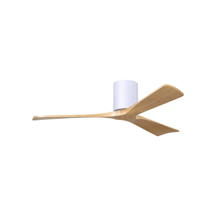 Irene IR3H Indoor / Outdoor Ceiling Fan in Gloss White/Light Maple (52-Inch).