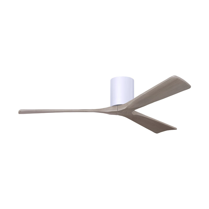 Irene IR3H Indoor / Outdoor Flush Mount Ceiling Fan in Gloss White/Gray Ash (60-Inch).