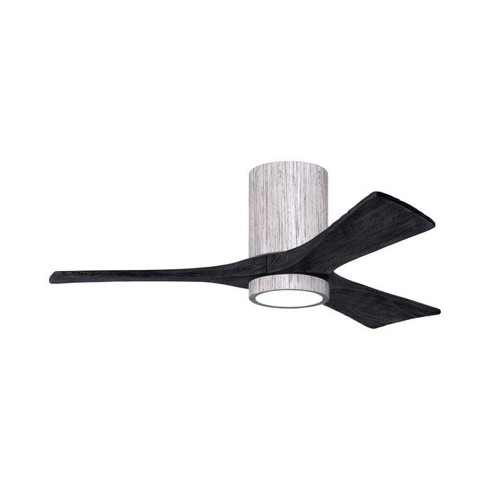Irene IR3HLK 42-Inch Indoor / Outdoor LED Flush Mount Ceiling Fan in Barn Wood Tone/Matte Black.