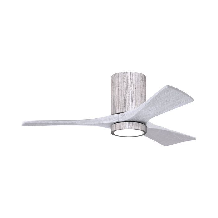 Irene IR3HLK 42-Inch Indoor / Outdoor LED Flush Mount Ceiling Fan in Barn Wood Tone/Matte White.