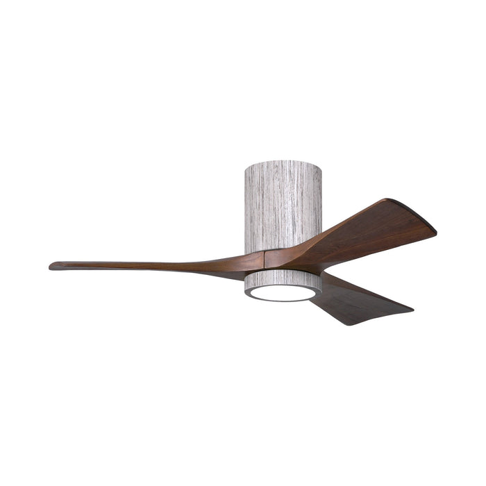 Irene IR3HLK 42-Inch Indoor / Outdoor LED Flush Mount Ceiling Fan in Barn Wood Tone/Walnut Tone.