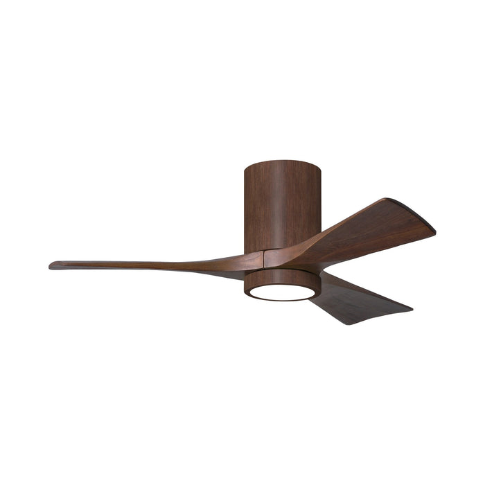 Irene IR3HLK 42-Inch Indoor / Outdoor LED Flush Mount Ceiling Fan in Walnut Tone/Walnut Tone.