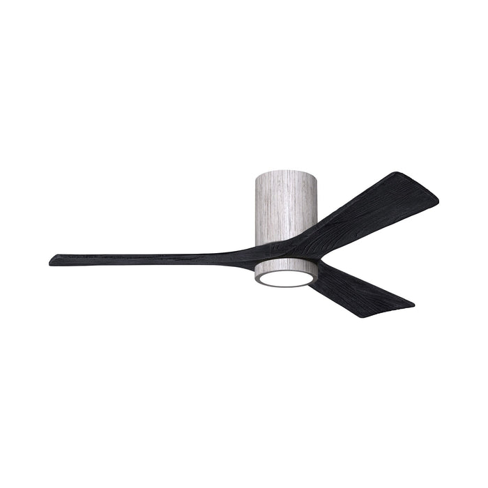 Irene IR3HLK 52-Inch Indoor / Outdoor LED Flush Mount Ceiling Fan in Barn Wood Tone/Matte Black.
