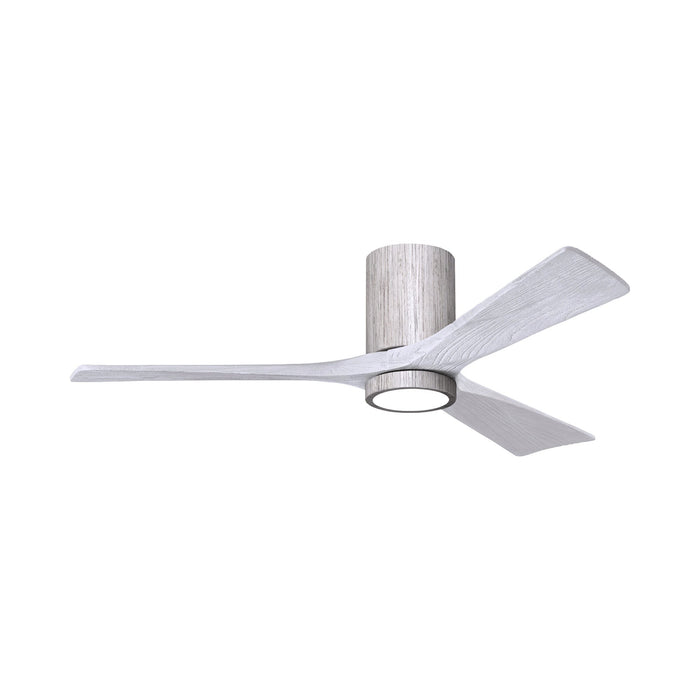 Irene IR3HLK 52-Inch Indoor / Outdoor LED Flush Mount Ceiling Fan in Barn Wood Tone/Matte White.