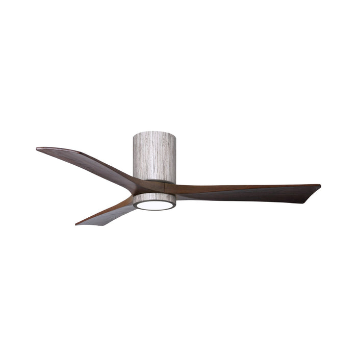 Irene IR3HLK 52-Inch Indoor / Outdoor LED Flush Mount Ceiling Fan in Barn Wood Tone/Walnut Tone.