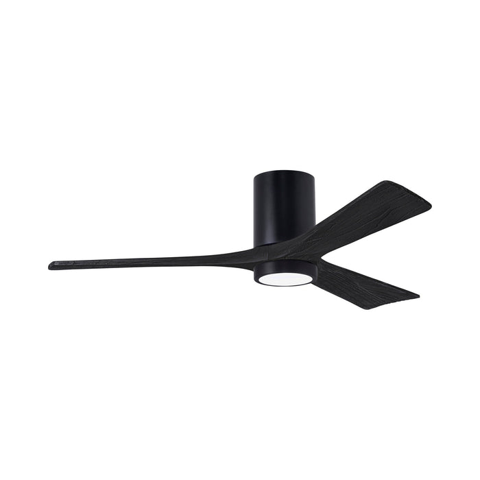 Irene IR3HLK 52-Inch Indoor / Outdoor LED Flush Mount Ceiling Fan in Matte Black/Matte Black.