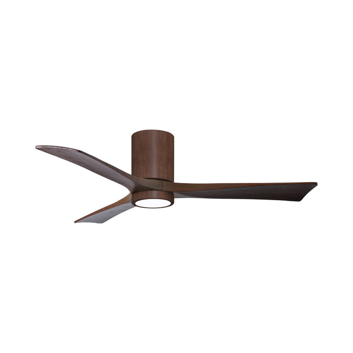 Irene IR3HLK 52-Inch Indoor / Outdoor LED Flush Mount Ceiling Fan in Walnut Tone/Walnut Tone.