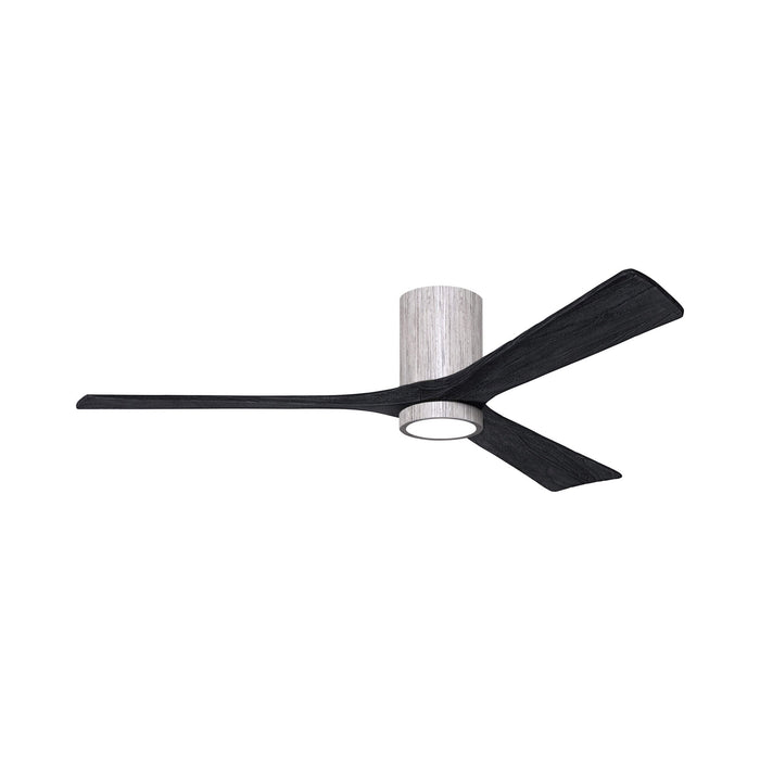 Irene IR3HLK 60-Inch Indoor / Outdoor LED Flush Mount Ceiling Fan in Barn Wood Tone/Matte Black.