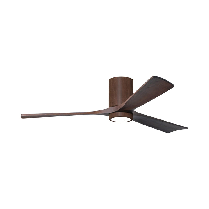 Irene IR3HLK 60-Inch Indoor / Outdoor LED Flush Mount Ceiling Fan in Walnut Tone/Walnut Tone.