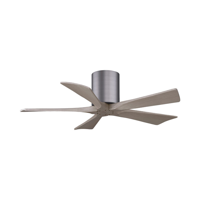 Irene IR5H Flush Mount Ceiling Fan in Brushed Pewter/Gray Ash (42-Inch).