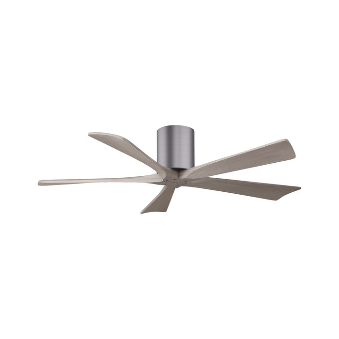 Irene IR5H Flush Mount Ceiling Fan in Brushed Pewter/Gray Ash (52-Inch).