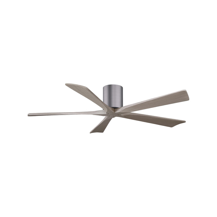 Irene IR5H Flush Mount Ceiling Fan in Brushed Pewter/Gray Ash (60-Inch).