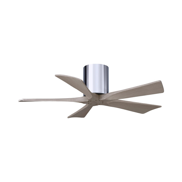 Irene IR5H Flush Mount Ceiling Fan in Polished Chrome/Gray Ash (42-Inch).