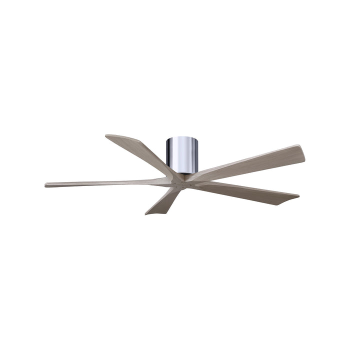Irene IR5H Flush Mount Ceiling Fan in Polished Chrome/Gray Ash (60-Inch).