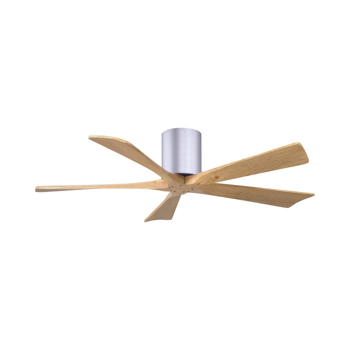 Irene IR5H Indoor / Outdoor Ceiling Fan in Brushed Nickel/Light Maple (52-Inch).