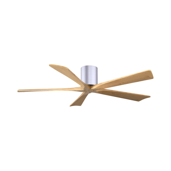 Irene IR5H Indoor / Outdoor Ceiling Fan in Brushed Nickel/Light Maple (60-Inch).
