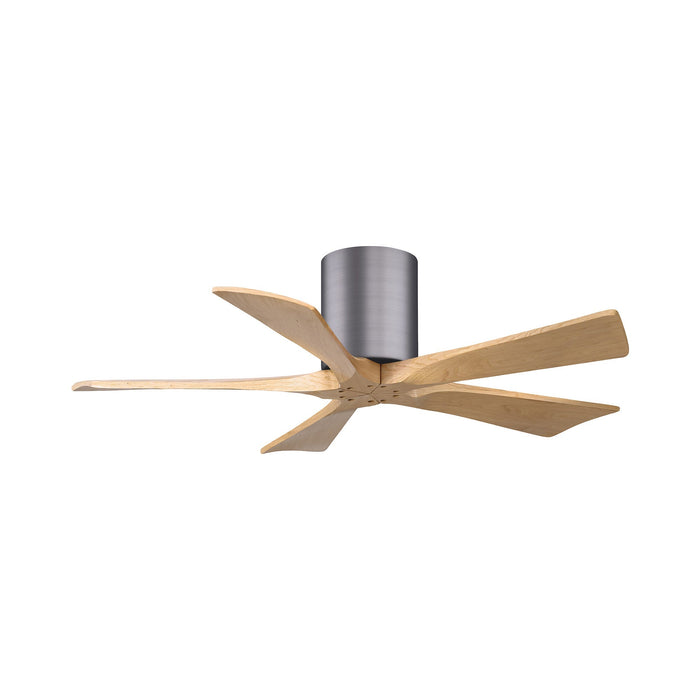 Irene IR5H Indoor / Outdoor Ceiling Fan in Brushed Pewter/Light Maple (42-Inch).