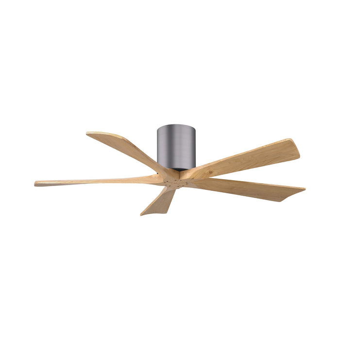 Irene IR5H Indoor / Outdoor Ceiling Fan in Brushed Pewter/Light Maple (52-Inch).