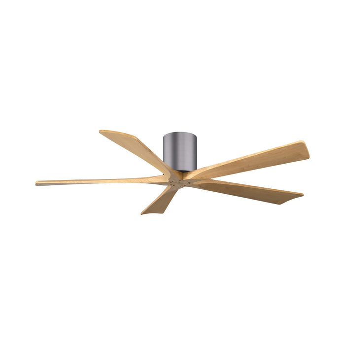 Irene IR5H Indoor / Outdoor Ceiling Fan in Brushed Pewter/Light Maple (60-Inch).