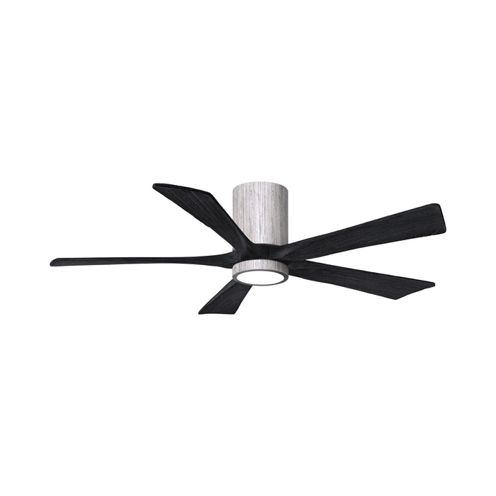 Irene IR5HLK 52-Inch Indoor / Outdoor LED Flush Mount Ceiling Fan in Barnwood Tone/Matte Black.