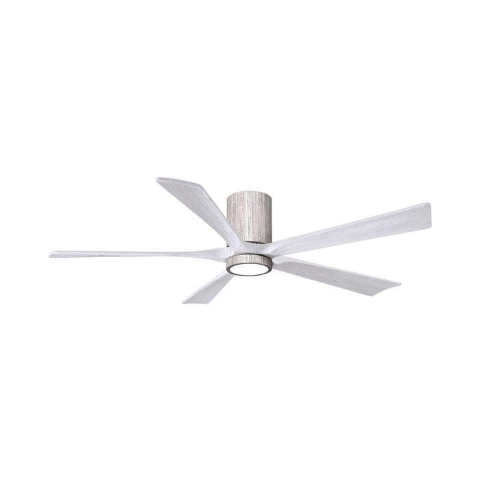 Irene IR5HLK 60-Inch Indoor / Outdoor LED Flush Mount Ceiling Fan in Barnwood Tone/Matte White.