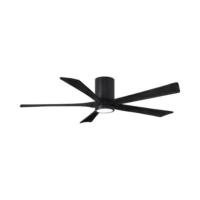 Irene IR5HLK 60-Inch Indoor / Outdoor LED Flush Mount Ceiling Fan in Matte Black/Matte Black.