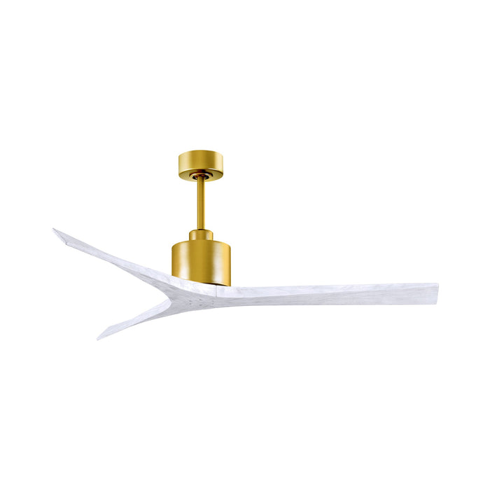Mollywood Indoor / Outdoor Ceiling Fan in Brushed Brass/Matte White (60-Inch).