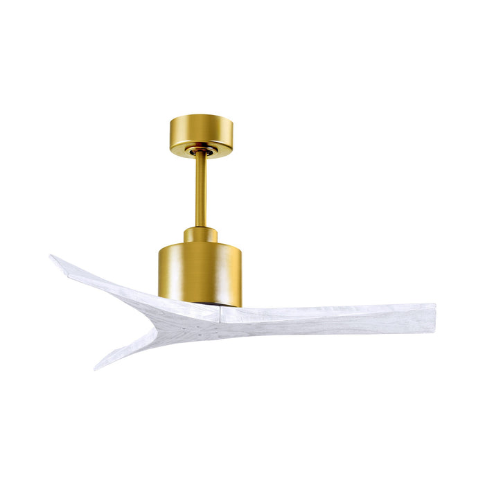 Mollywood Indoor / Outdoor Ceiling Fan in Brushed Brass/Matte White (42-Inch).