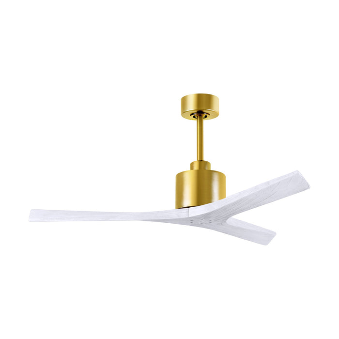 Mollywood Indoor / Outdoor Ceiling Fan in Brushed Brass/Matte White (52-Inch).