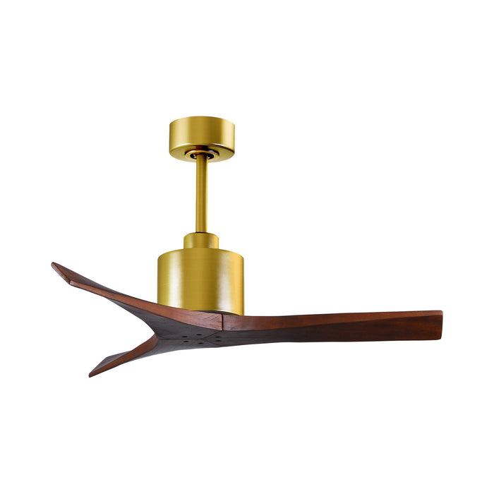 Mollywood Indoor / Outdoor Ceiling Fan in Brushed Brass/Walnut (42-Inch).