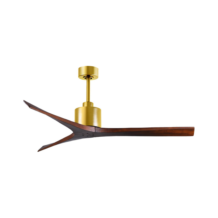 Mollywood Indoor / Outdoor Ceiling Fan in Brushed Brass/Walnut (60-Inch).