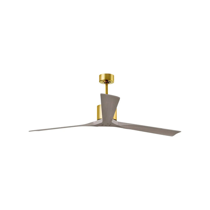 Nan XL Indoor / Outdoor Ceiling Fan in Brushed Brass/Grays Ash (72-Inch).
