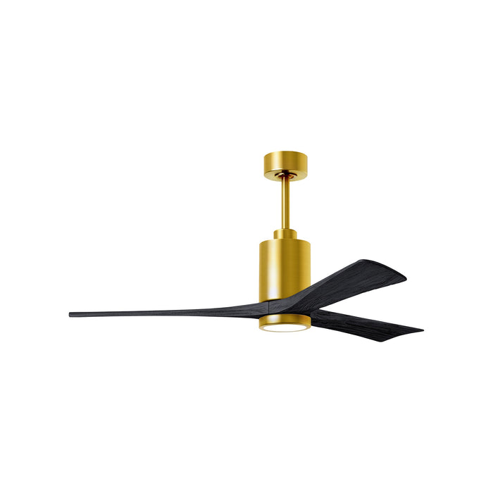 Patricia 3 Indoor / Outdoor LED Ceiling Fan in Brushed Brass/Matte Black (60-Inch).