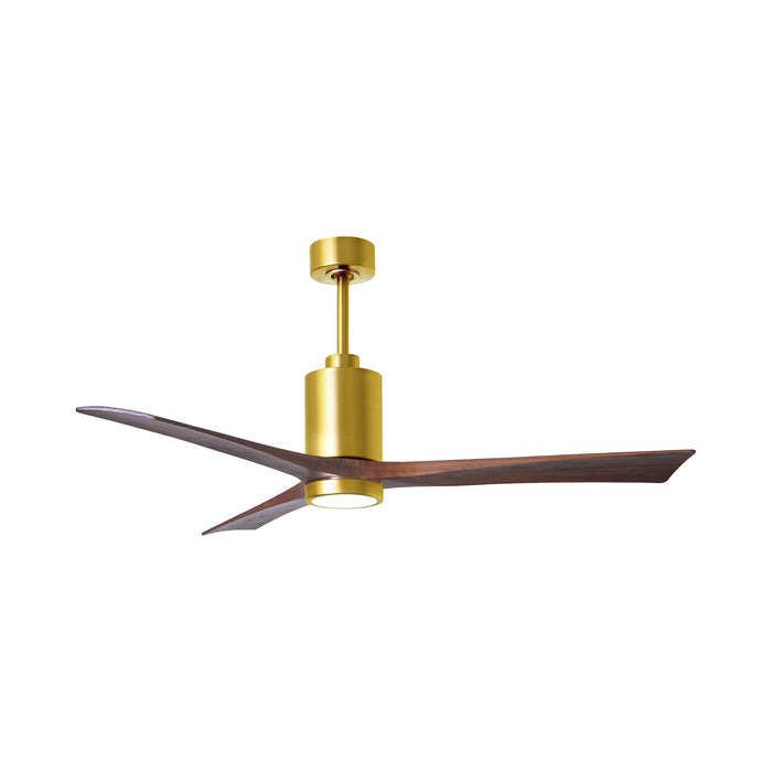 Patricia 3 Indoor / Outdoor LED Ceiling Fan in Brushed Brass/Walnut (60-Inch).