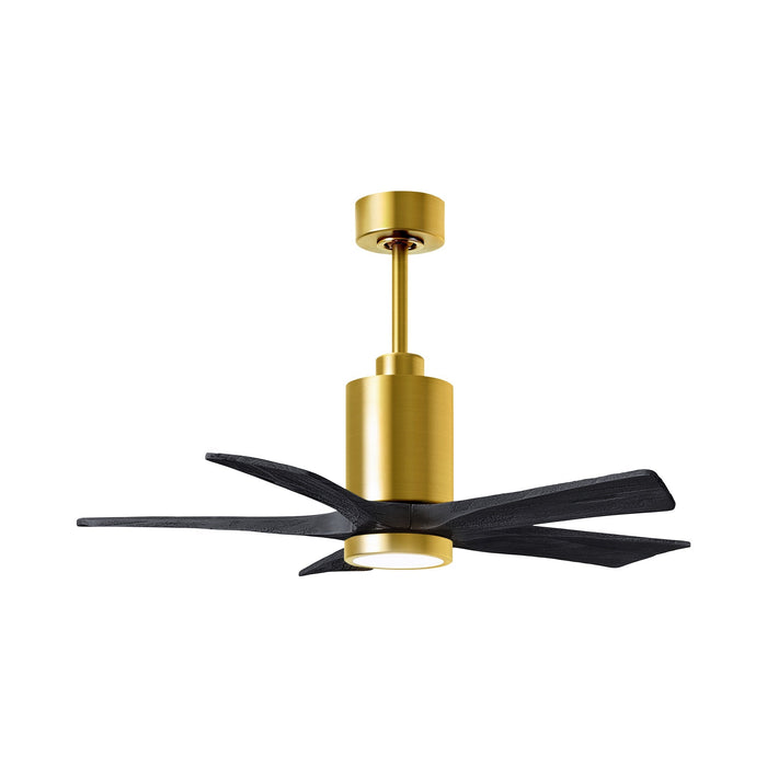 Patricia 5 Indoor / Outdoor LED Ceiling Fan in Brushed Brass/Matte Black (42-Inch).