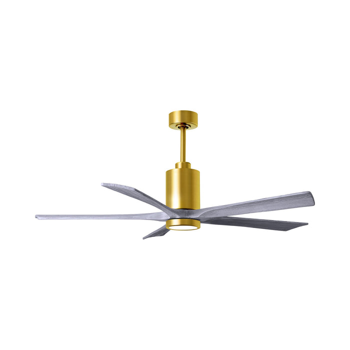 Patricia 5 Indoor / Outdoor LED Ceiling Fan in Brushed Brass/Barn Wood (60-Inch).
