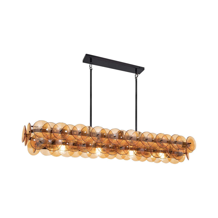 Loren Linear Chandelier in Gunmetal (Amber).