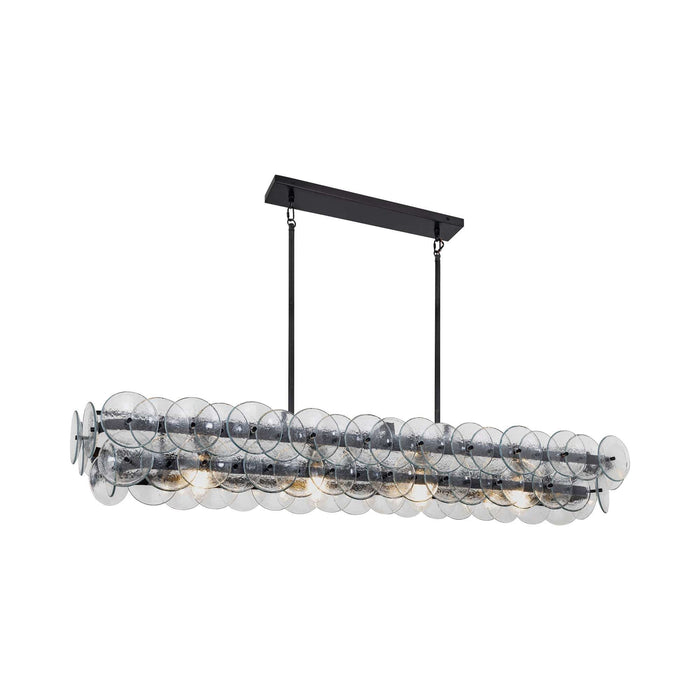 Loren Linear Chandelier in Gunmetal (Textured Clear).