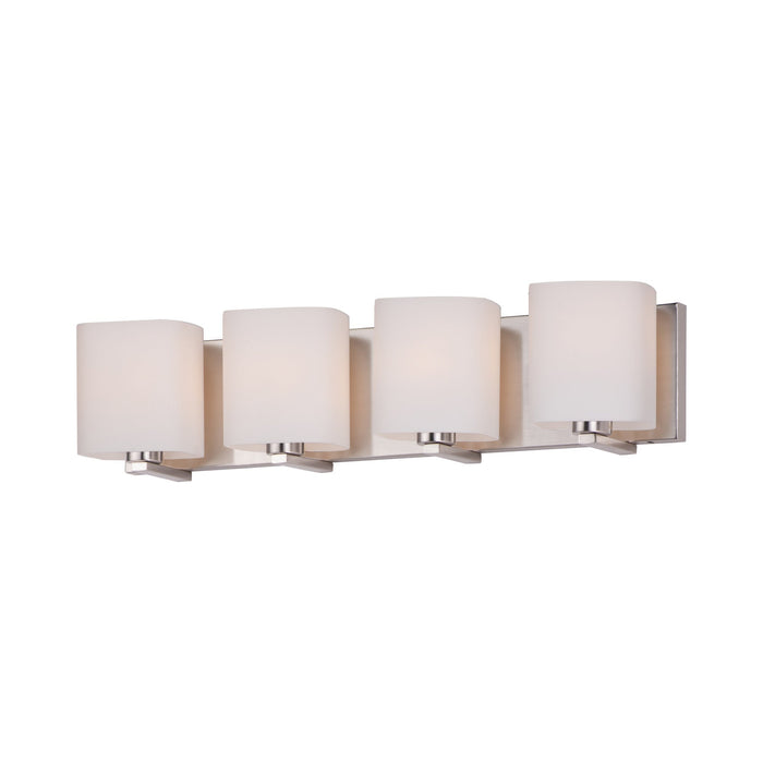 Wrap Bath Vanity Light in Satin Nickel (4-Light).