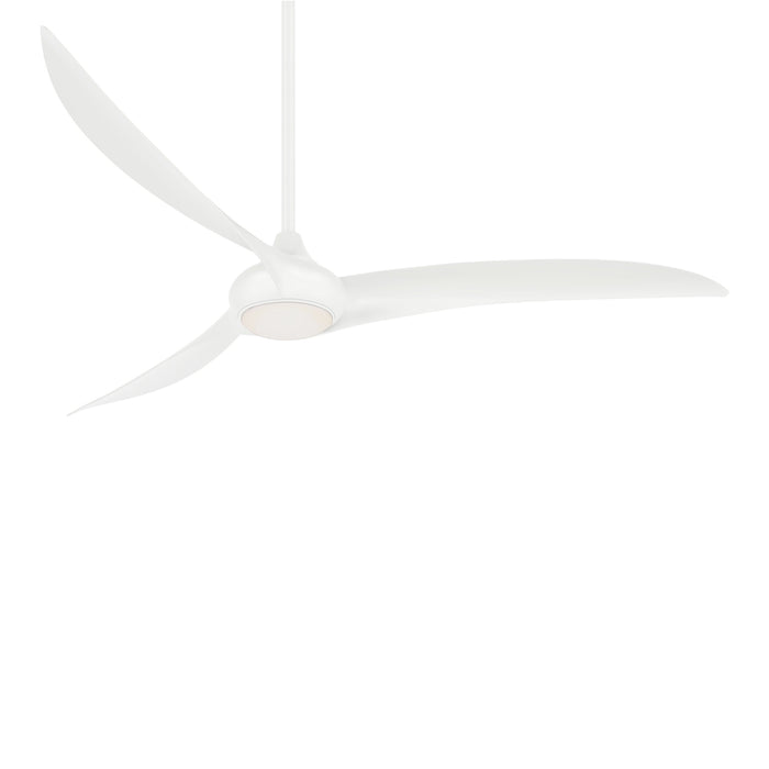 Light Wave LED Ceiling Fan in White (65-Inch).