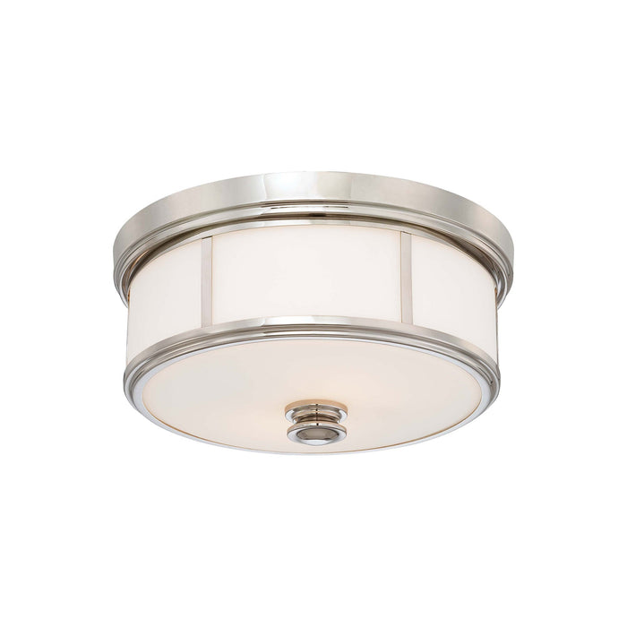 636 Flush Mount Ceiling Light in Polished Nickel (16-Inch).