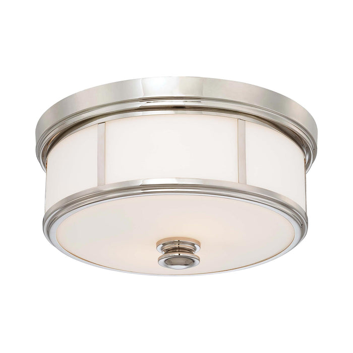 636 Flush Mount Ceiling Light in Polished Nickel (20-Inch).